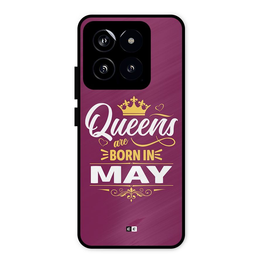 May Born Queens Metal Back Case for Xiaomi 14