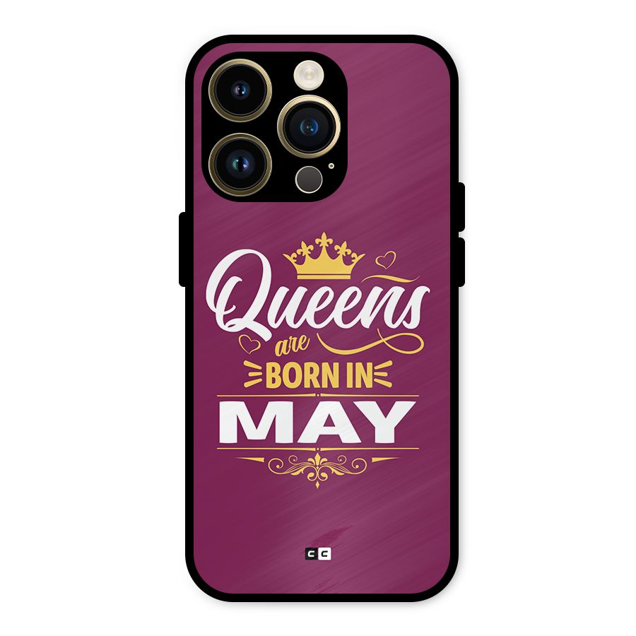 May Born Queens Metal Back Case for iPhone 14 Pro
