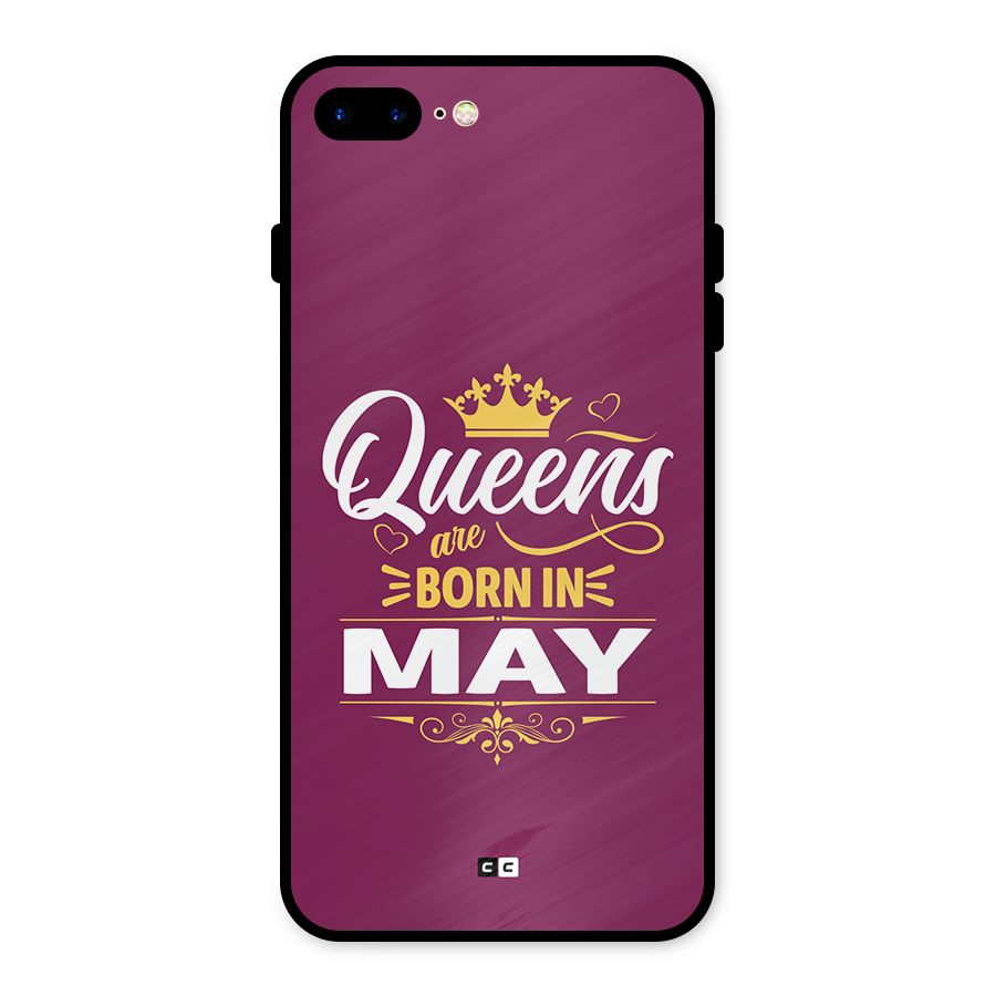 May Born Queens Metal Back Case for iPhone 8 Plus