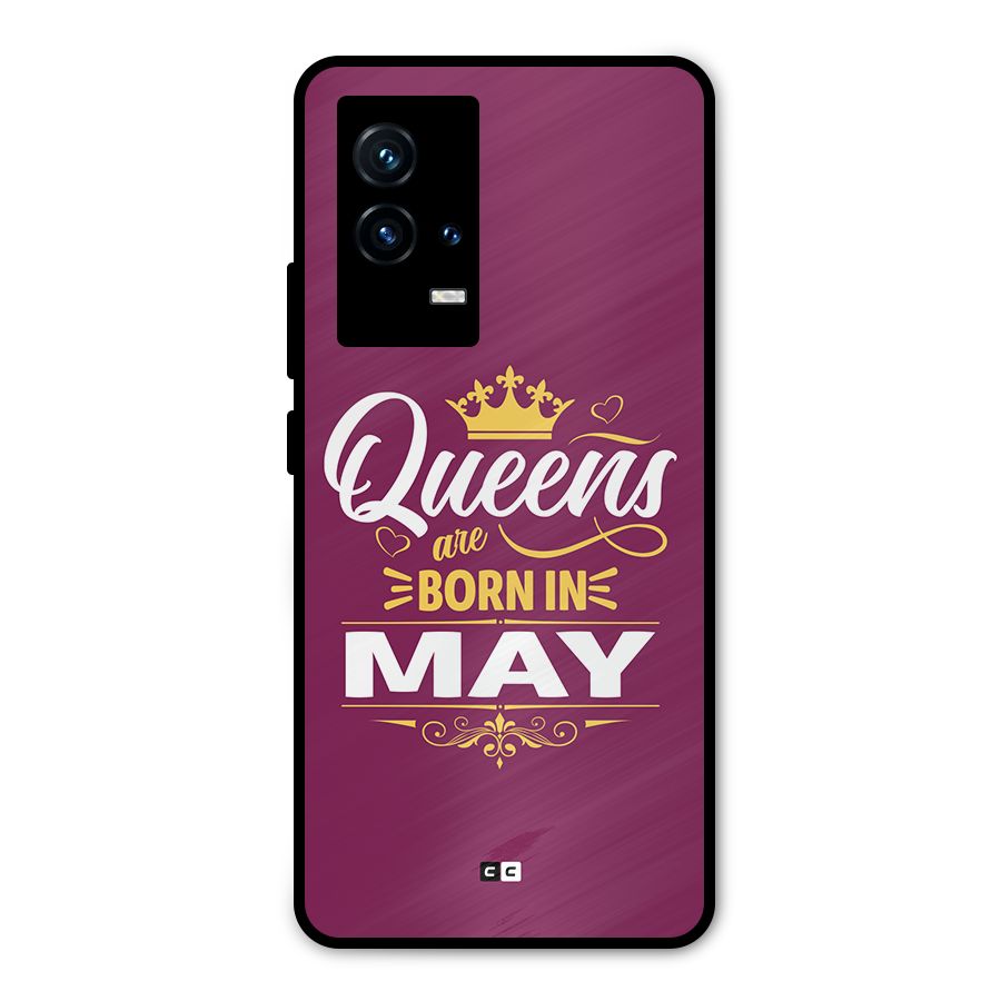 May Born Queens Metal Back Case for iQOO 9 5G