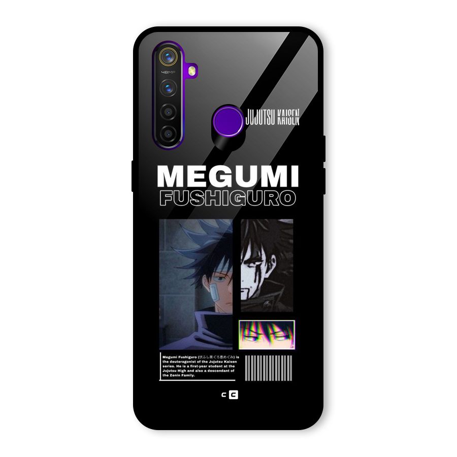 Megumi Fushiguro Glass Back Case for Realme 5 Pro