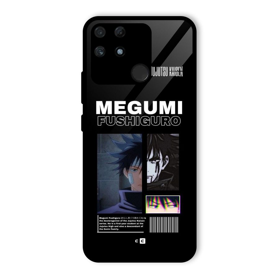 Megumi Fushiguro Glass Back Case for Realme Narzo 50A