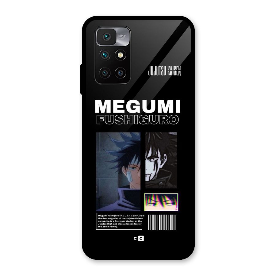 Megumi Fushiguro Glass Back Case for Redmi 10 Prime