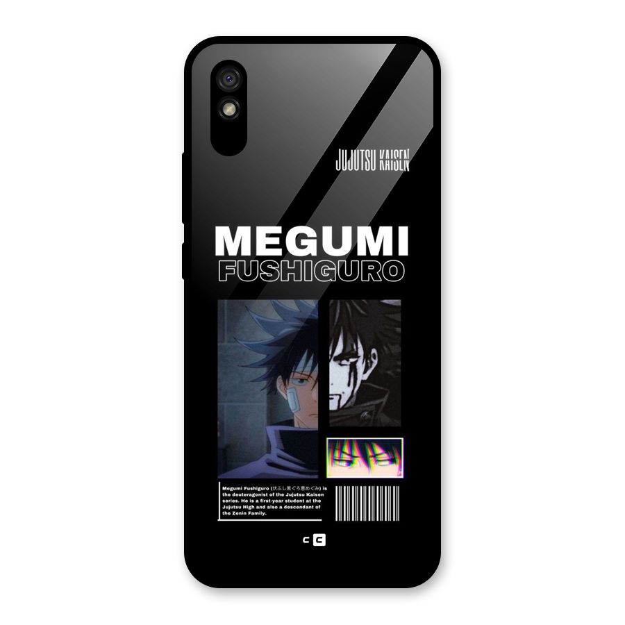 Megumi Fushiguro Glass Back Case for Redmi 9A