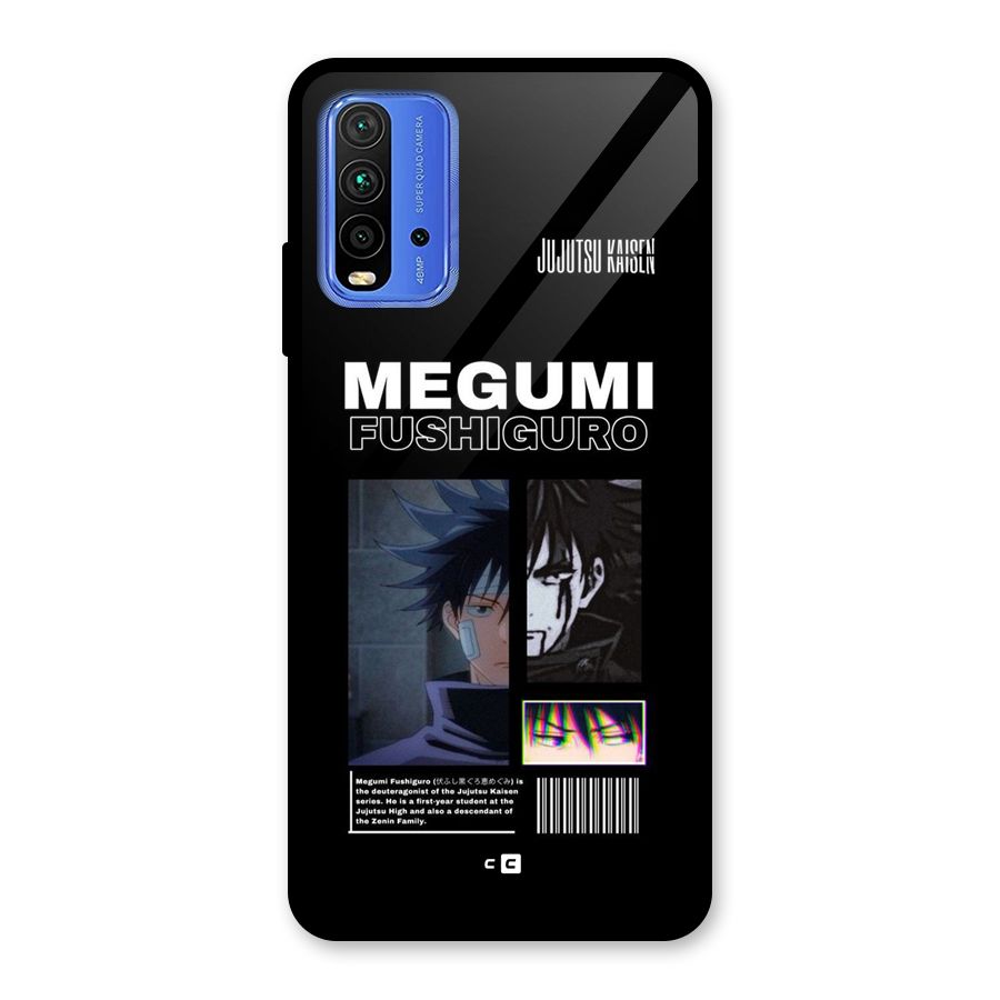Megumi Fushiguro Glass Back Case for Redmi 9 Power