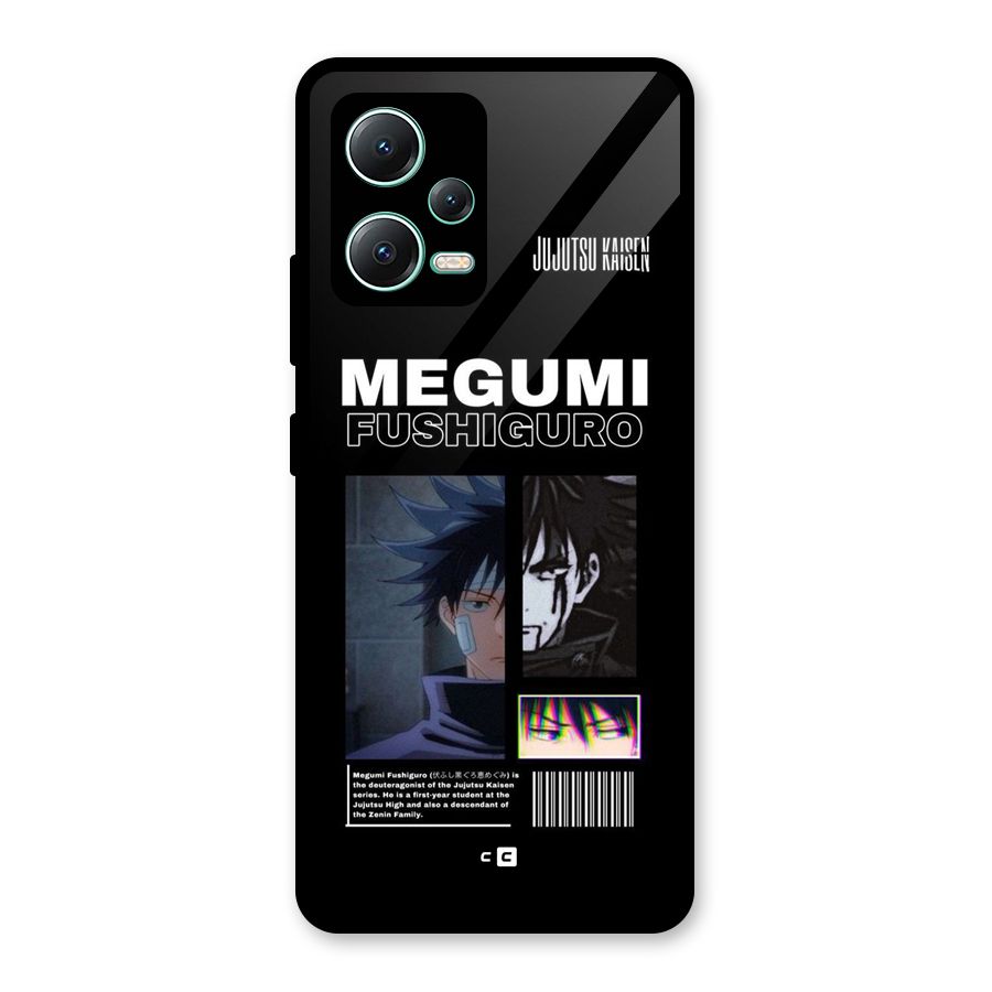 Megumi Fushiguro Glass Back Case for Redmi Note 12 5G