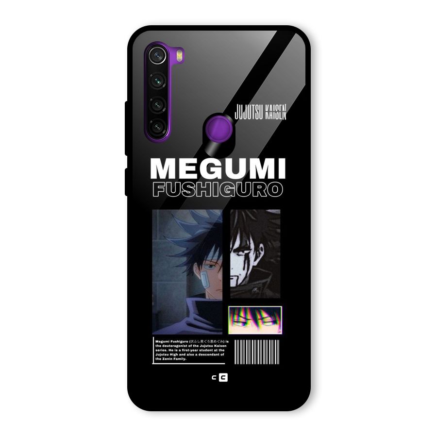 Megumi Fushiguro Glass Back Case for Redmi Note 8