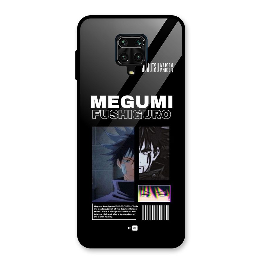 Megumi Fushiguro Glass Back Case for Redmi Note 9 Pro