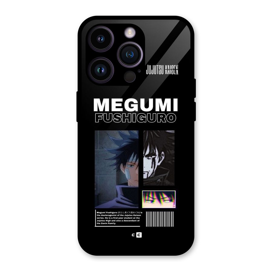Megumi Fushiguro Glass Back Case for iPhone 14 Pro