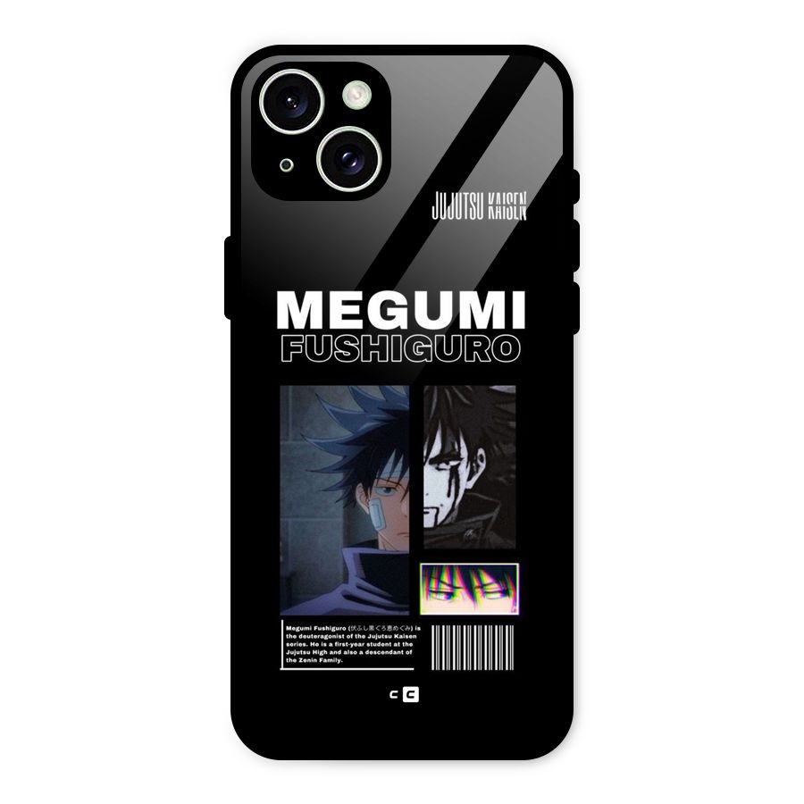 Megumi Fushiguro Glass Back Case for iPhone 15 Plus