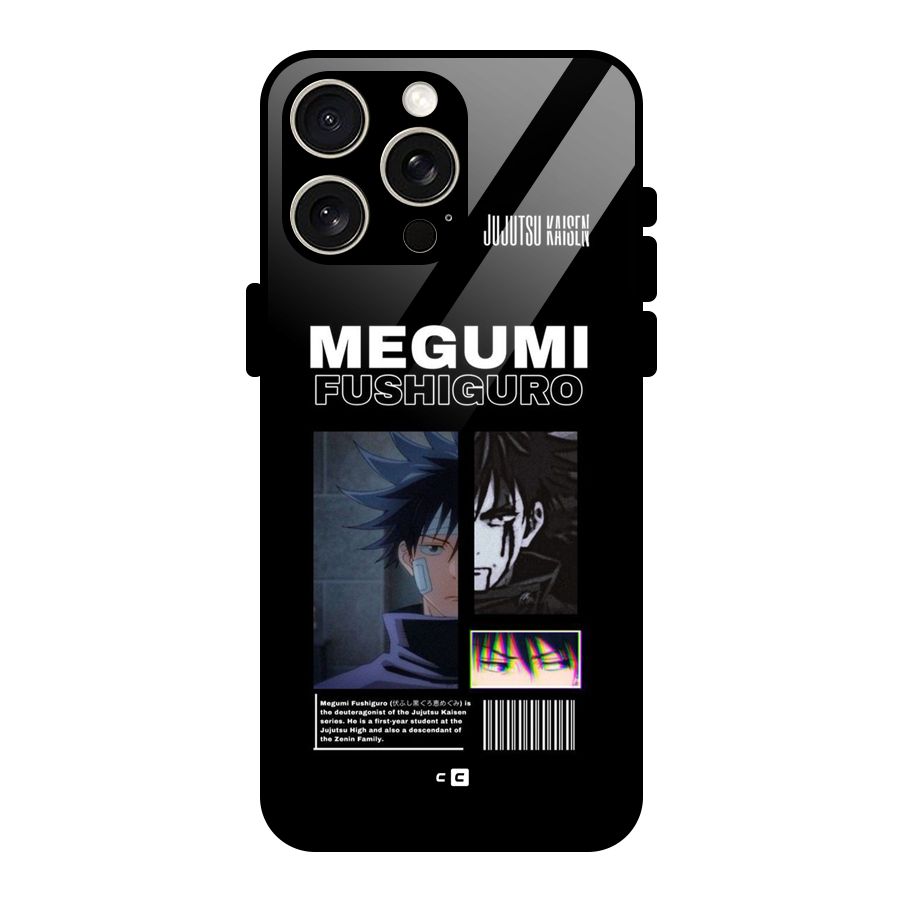 Megumi Fushiguro Glass Back Case for iPhone 15 Pro Max