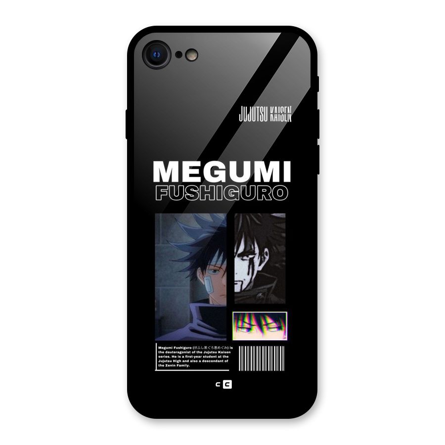 Megumi Fushiguro Glass Back Case for iPhone 8