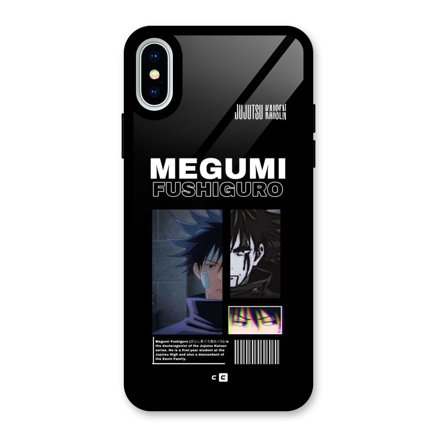 Megumi Fushiguro Glass Back Case for iPhone XS
