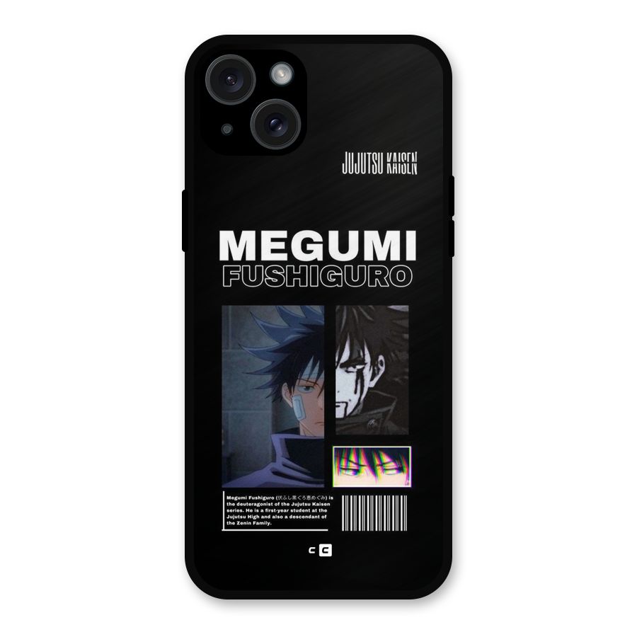 Megumi Fushiguro Metal Back Case for iPhone 15 Plus
