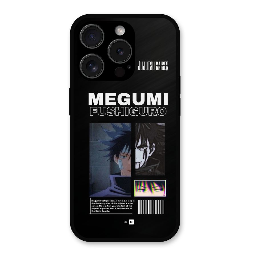 Megumi Fushiguro Metal Back Case for iPhone 15 Pro