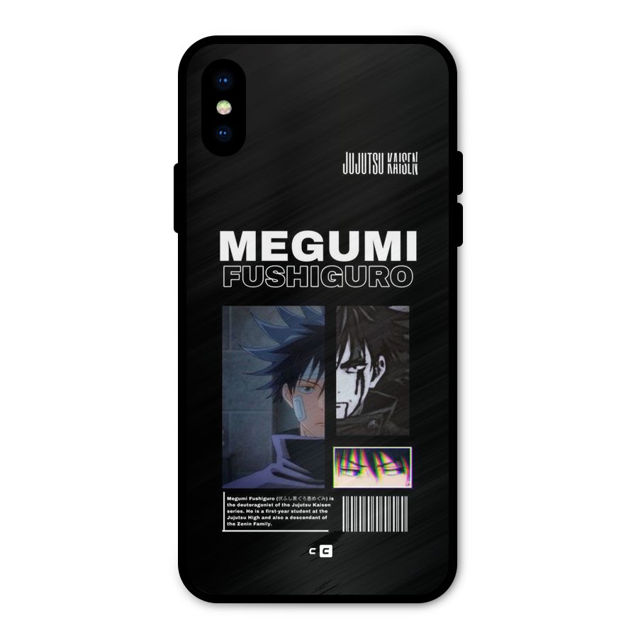 Megumi Fushiguro Metal Back Case for iPhone XS