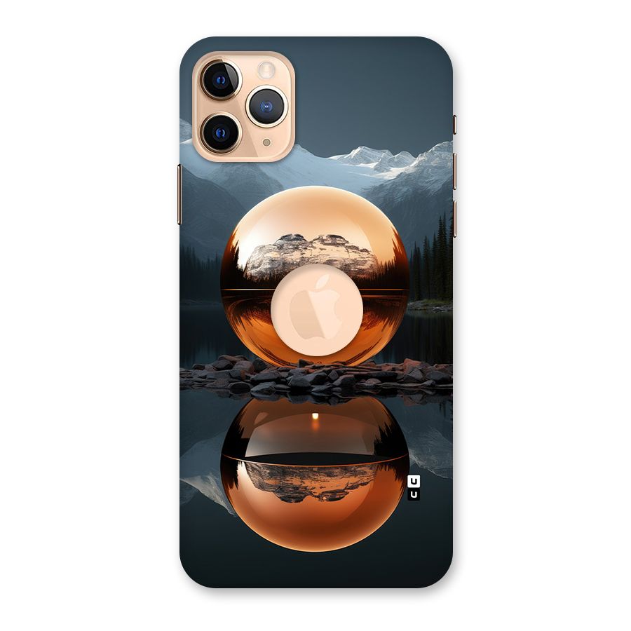 Metal Moon Back Case for iPhone 11 Pro Max Logo Cut