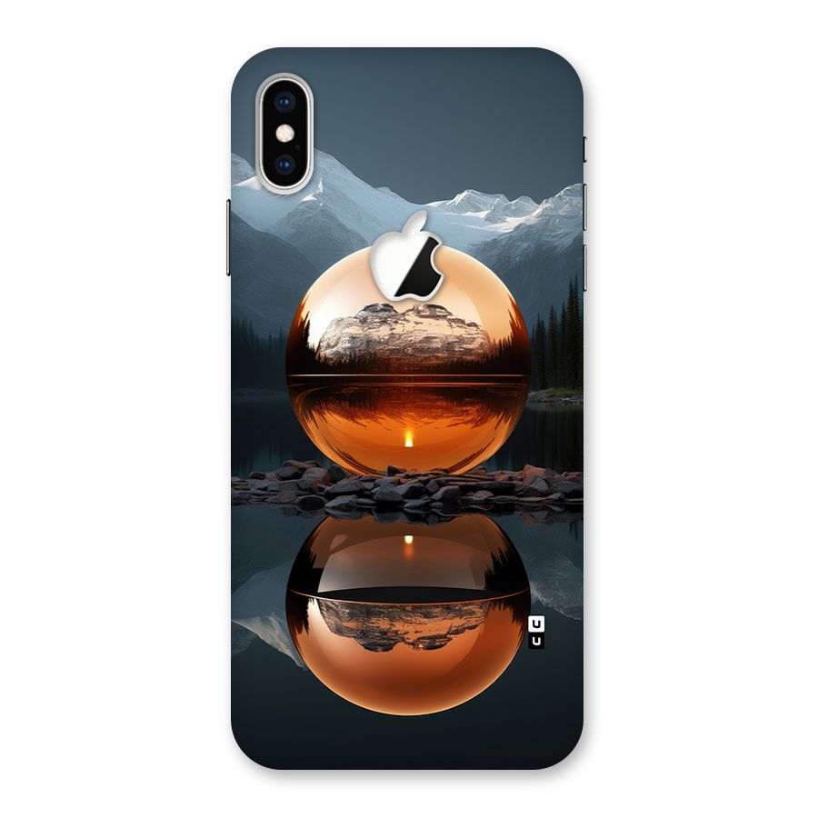 Metal Moon Back Case for iPhone XS Max Apple Cut