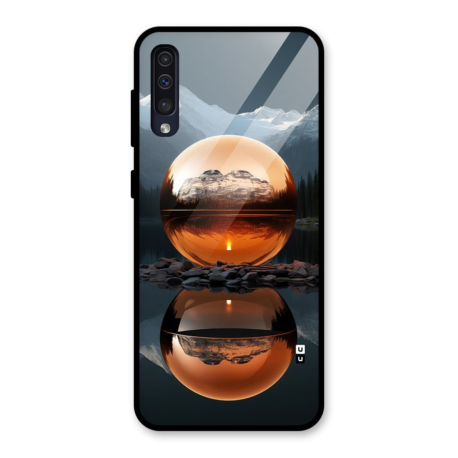 Metal Moon Glass Back Case for Galaxy A50s