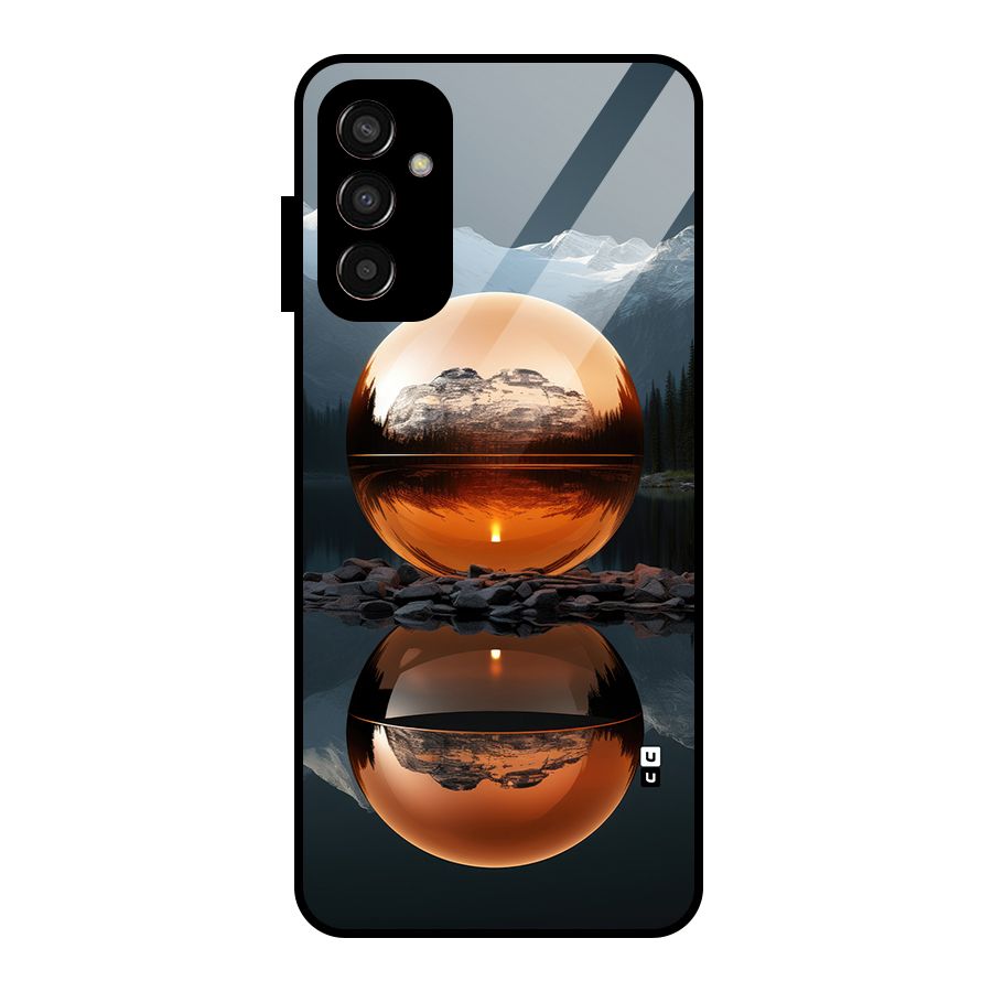 Metal Moon Glass Back Case for Galaxy F13