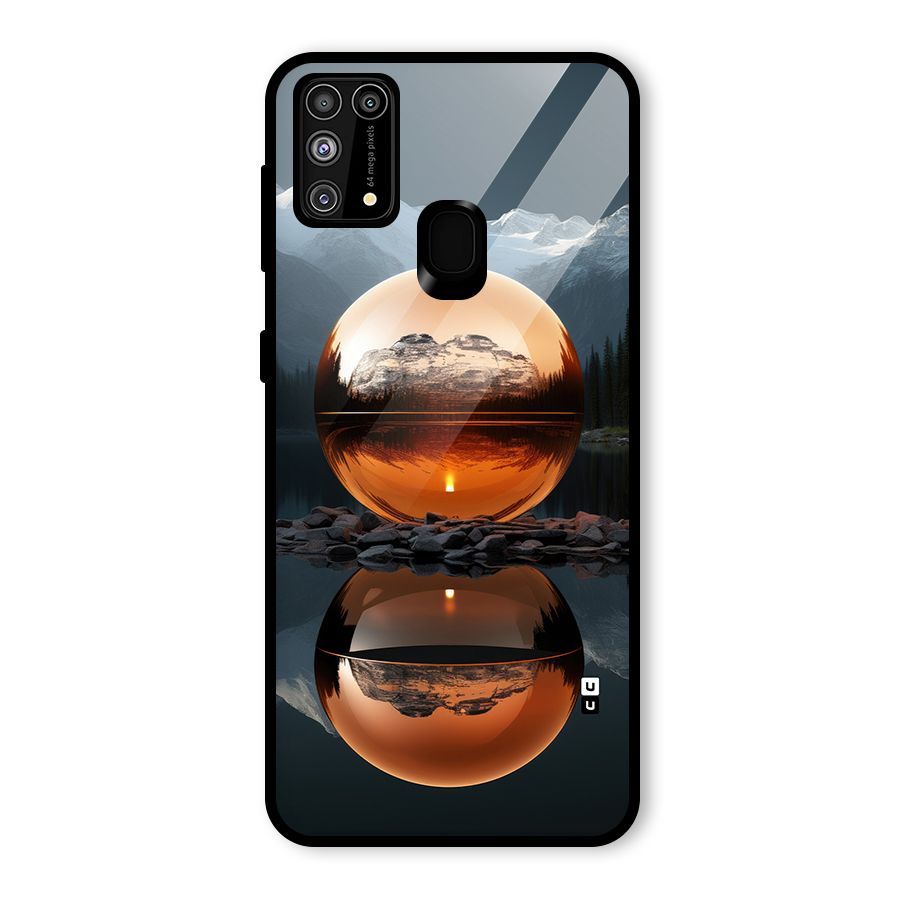 Metal Moon Glass Back Case for Galaxy F41