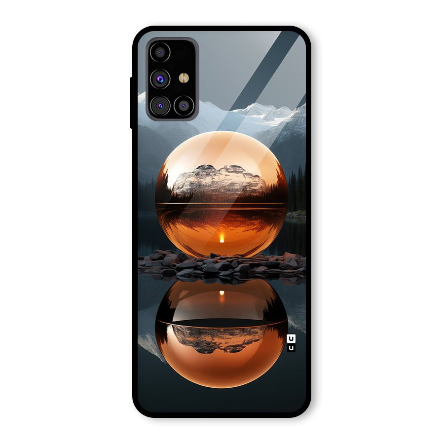 Metal Moon Glass Back Case for Galaxy M31s