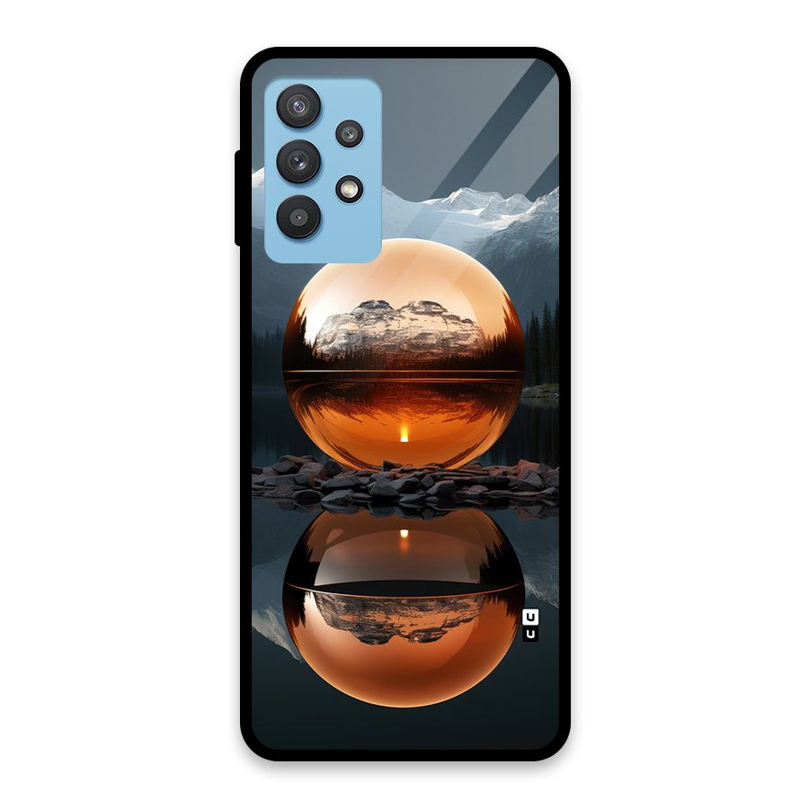 Metal Moon Glass Back Case for Galaxy M32 5G
