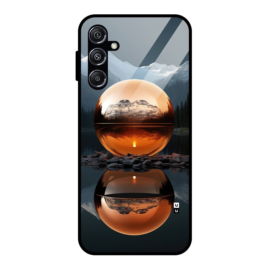 Metal Moon Glass Back Case for Galaxy M34 5G