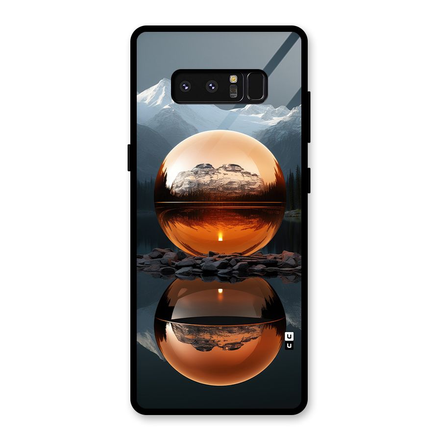 Metal Moon Glass Back Case for Galaxy Note 8
