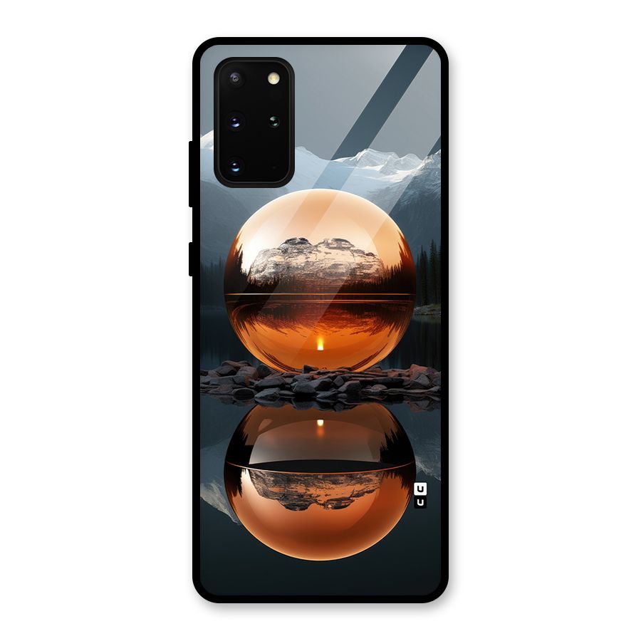 Metal Moon Glass Back Case for Galaxy S20 Plus