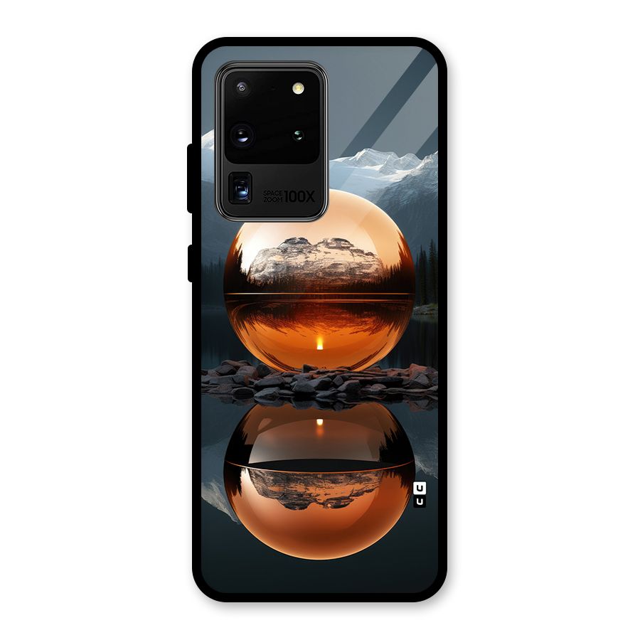 Metal Moon Glass Back Case for Galaxy S20 Ultra