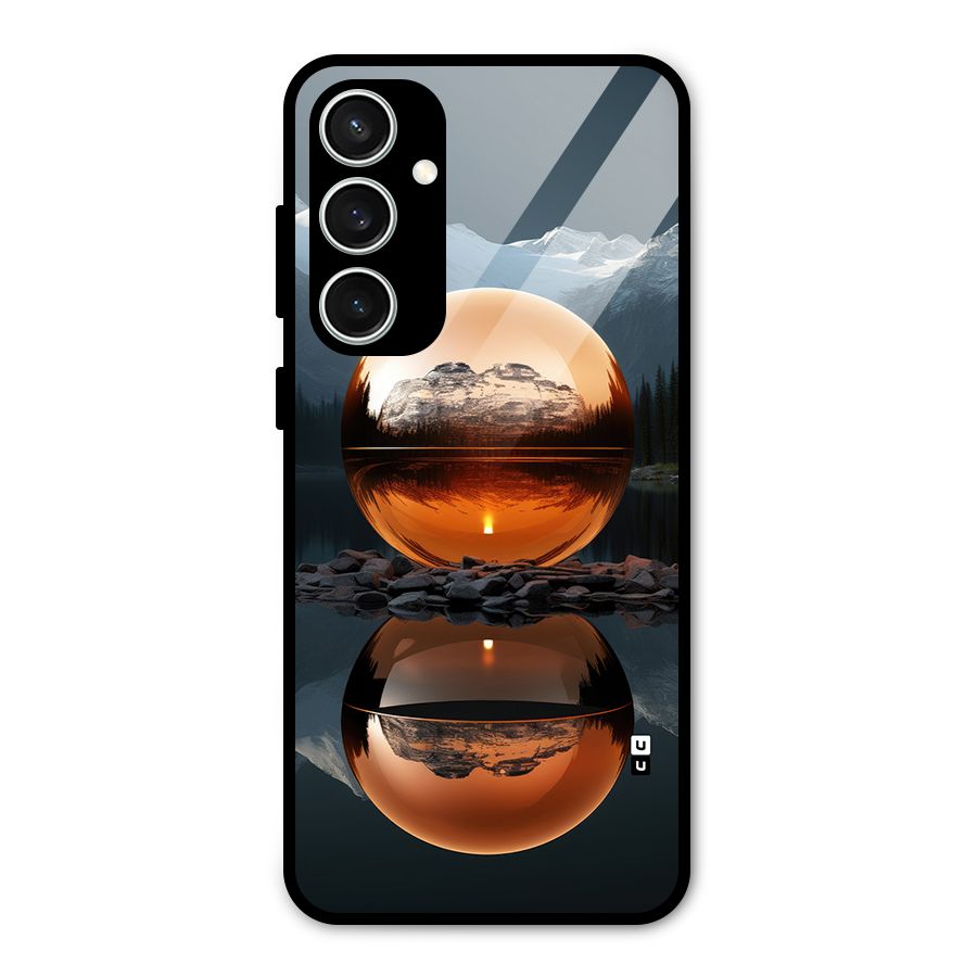 Metal Moon Glass Back Case for Galaxy S23 FE