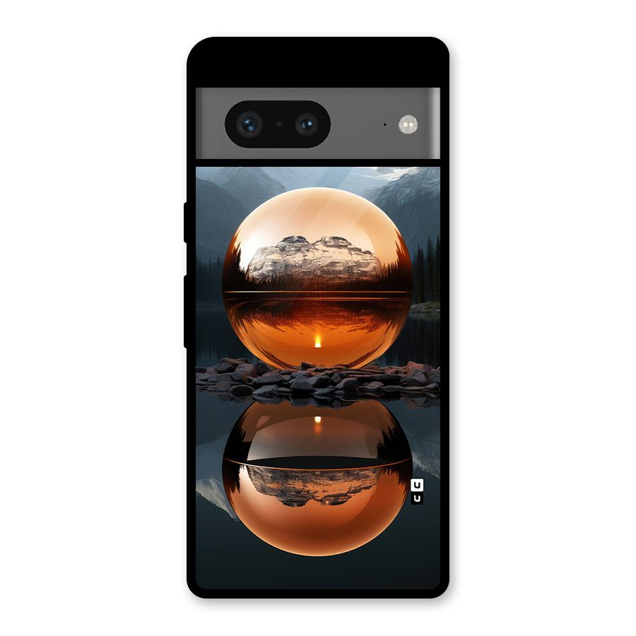 Metal Moon Glass Back Case for Google Pixel 7