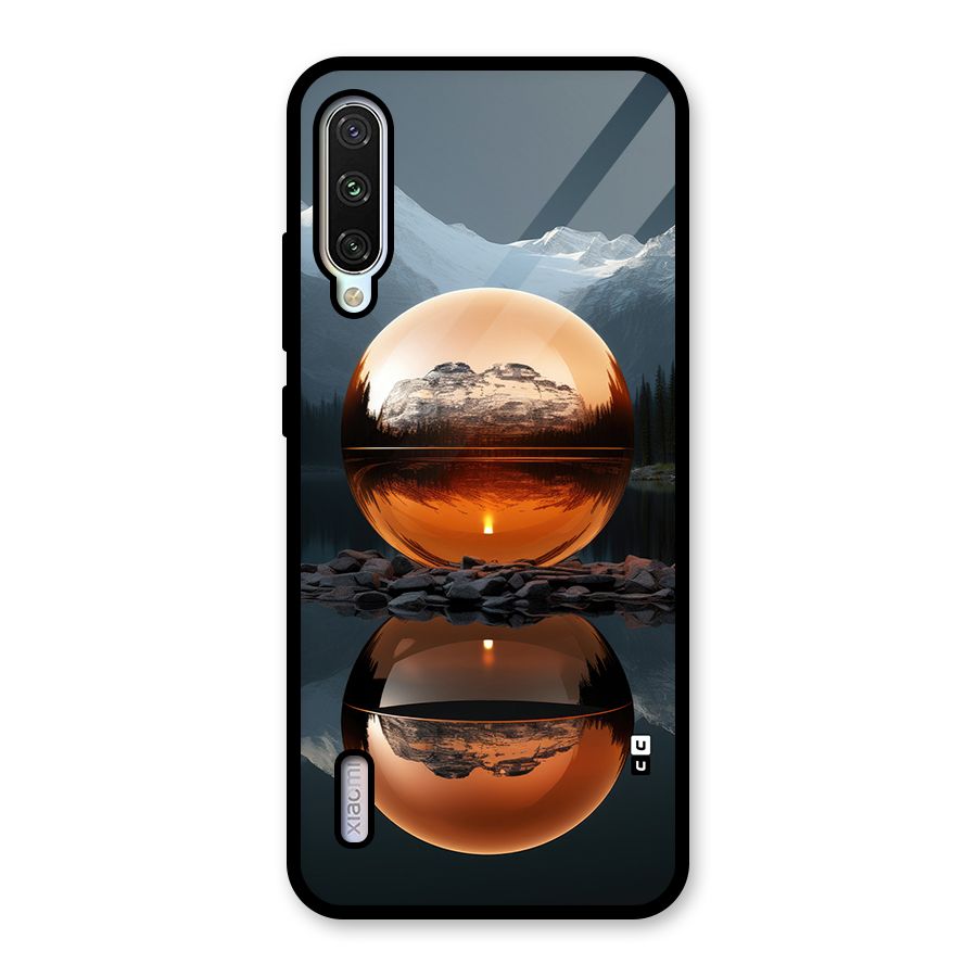 Metal Moon Glass Back Case for Mi A3