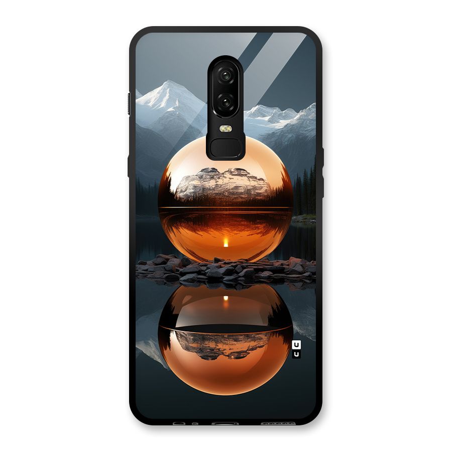 Metal Moon Glass Back Case for OnePlus 6
