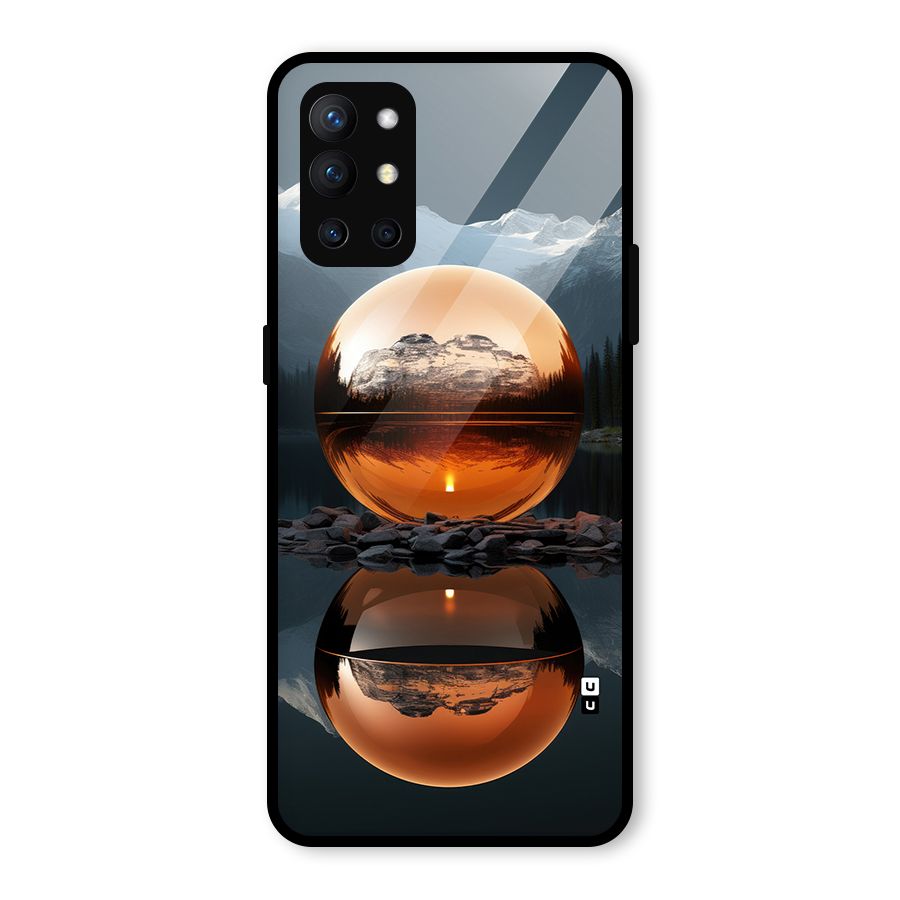 Metal Moon Glass Back Case for OnePlus 9R