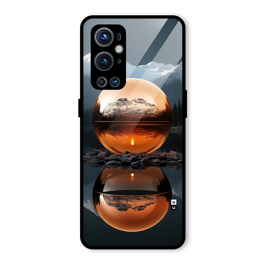 Metal Moon Glass Back Case for OnePlus 9 Pro