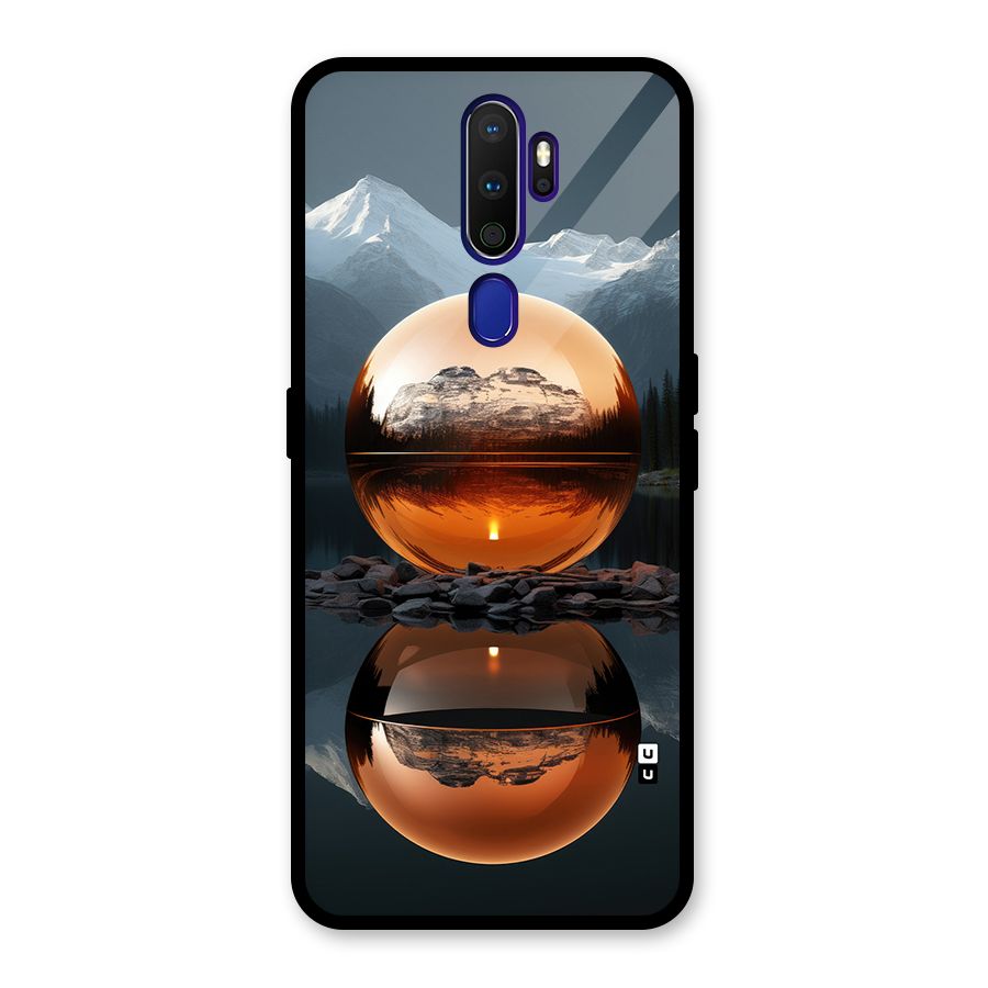 Metal Moon Glass Back Case for Oppo A9 (2020)