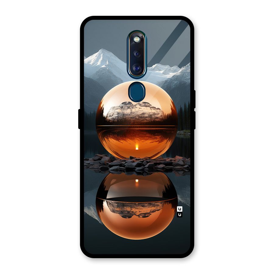 Metal Moon Glass Back Case for Oppo F11 Pro