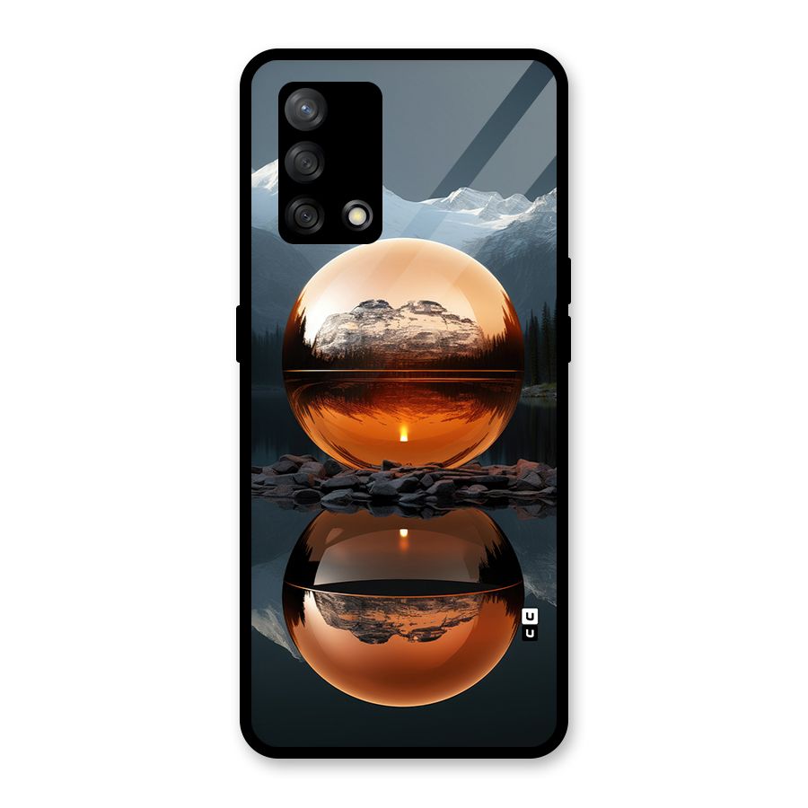 Metal Moon Glass Back Case for Oppo F19