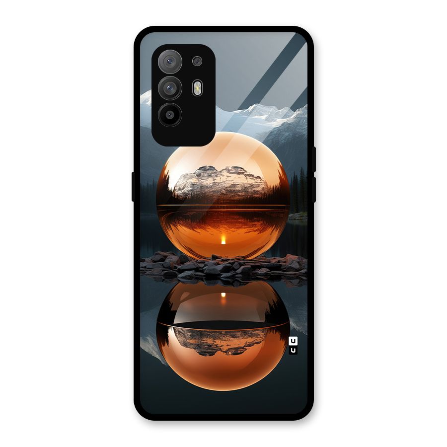 Metal Moon Glass Back Case for Oppo F19 Pro Plus 5G