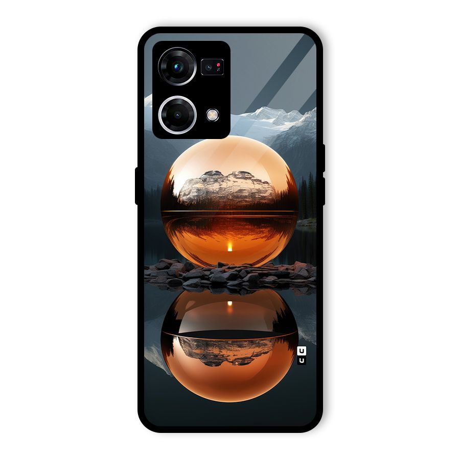 Metal Moon Glass Back Case for Oppo F21s Pro 4G