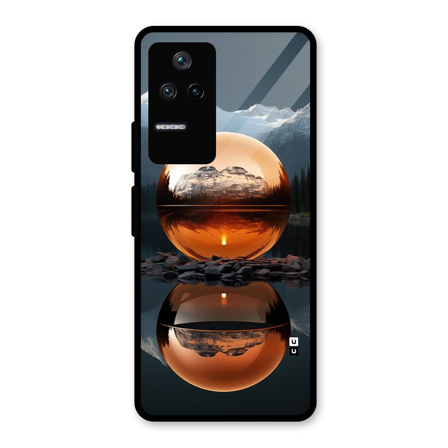 Metal Moon Glass Back Case for Poco F4 5G