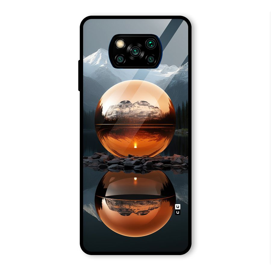 Metal Moon Glass Back Case for Poco X3 Pro