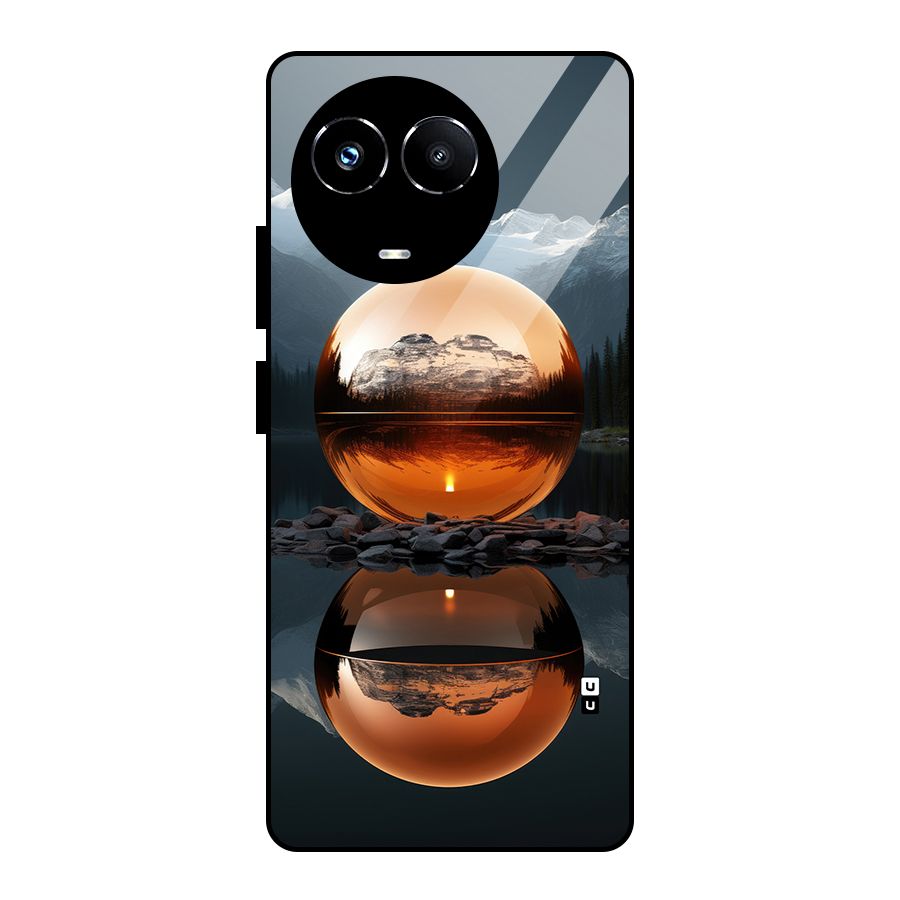 Metal Moon Glass Back Case for Realme 11X