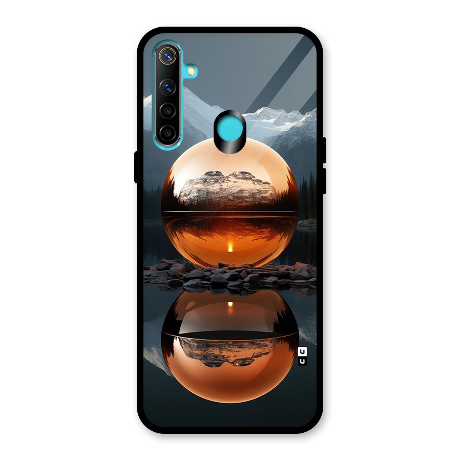Metal Moon Glass Back Case for Realme 5i
