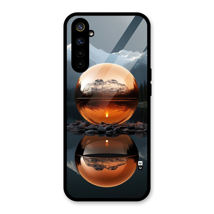 Metal Moon Glass Back Case for Realme 6