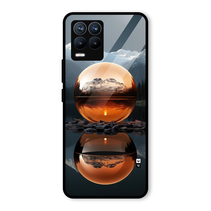 Metal Moon Glass Back Case for Realme 8