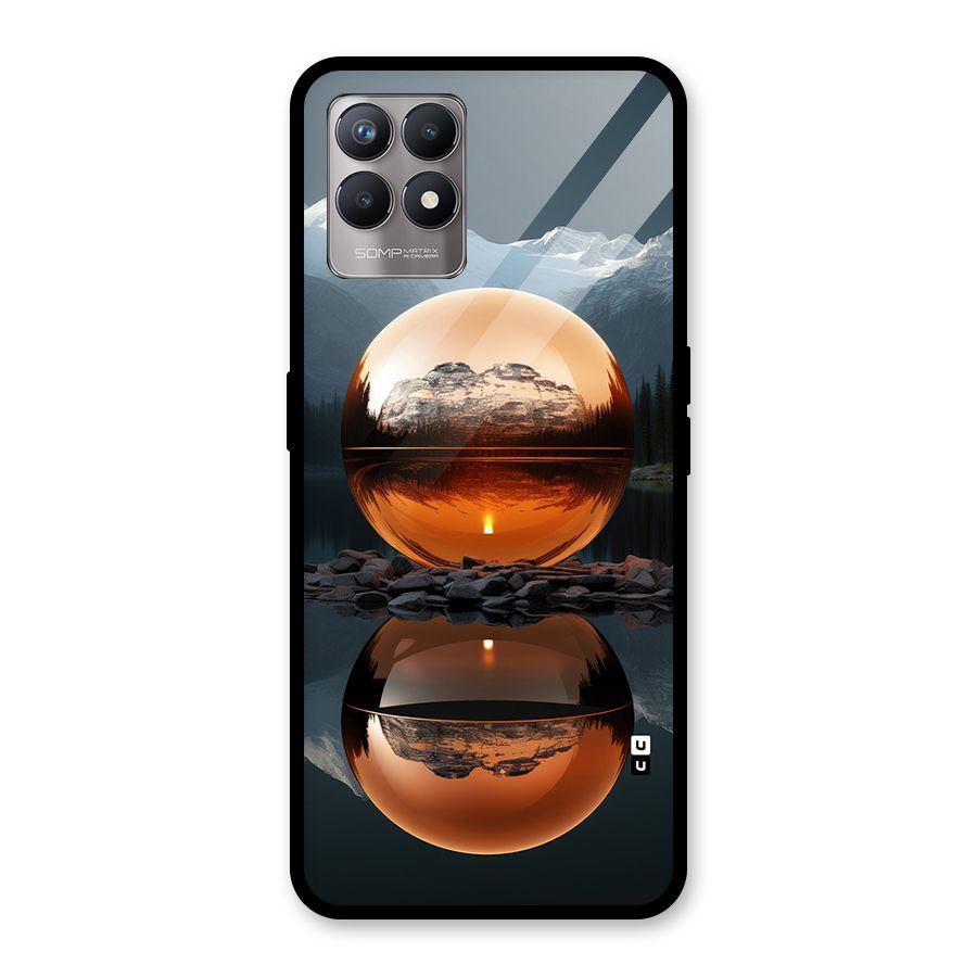 Metal Moon Glass Back Case for Realme 8i