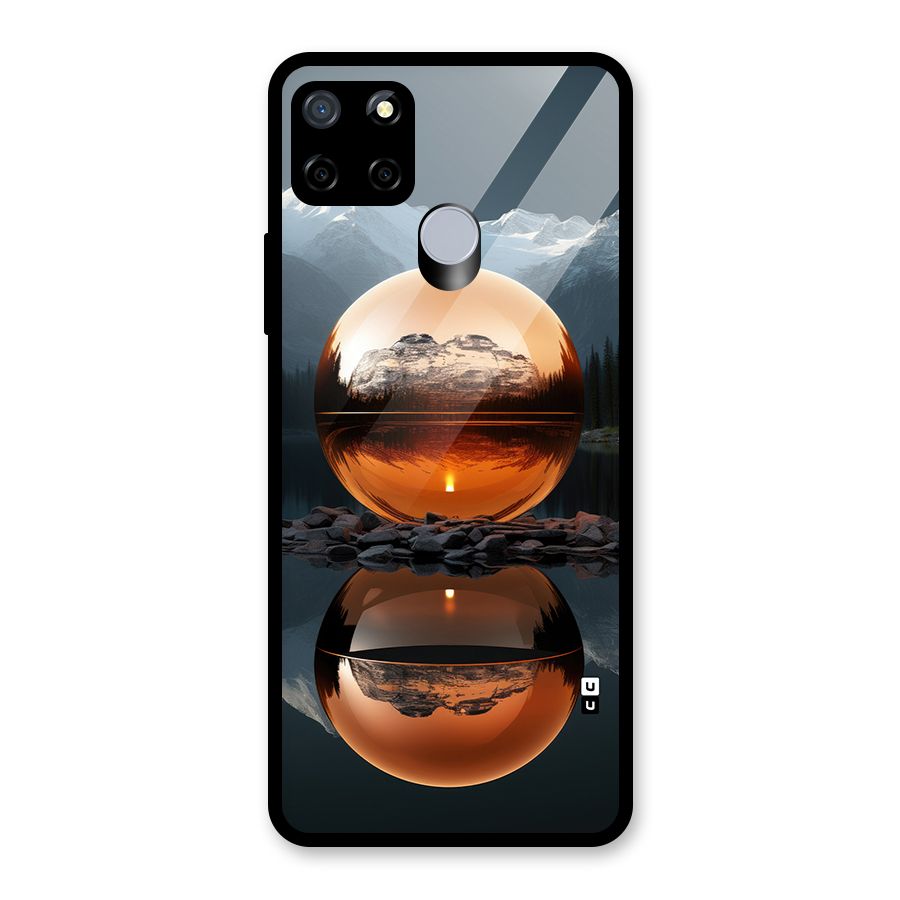 Metal Moon Glass Back Case for Realme C12